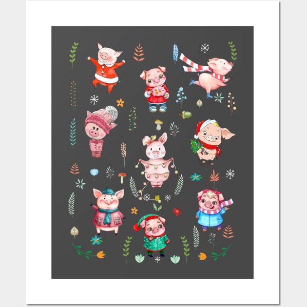 Cute Pig Design. Wall Art by tonydale